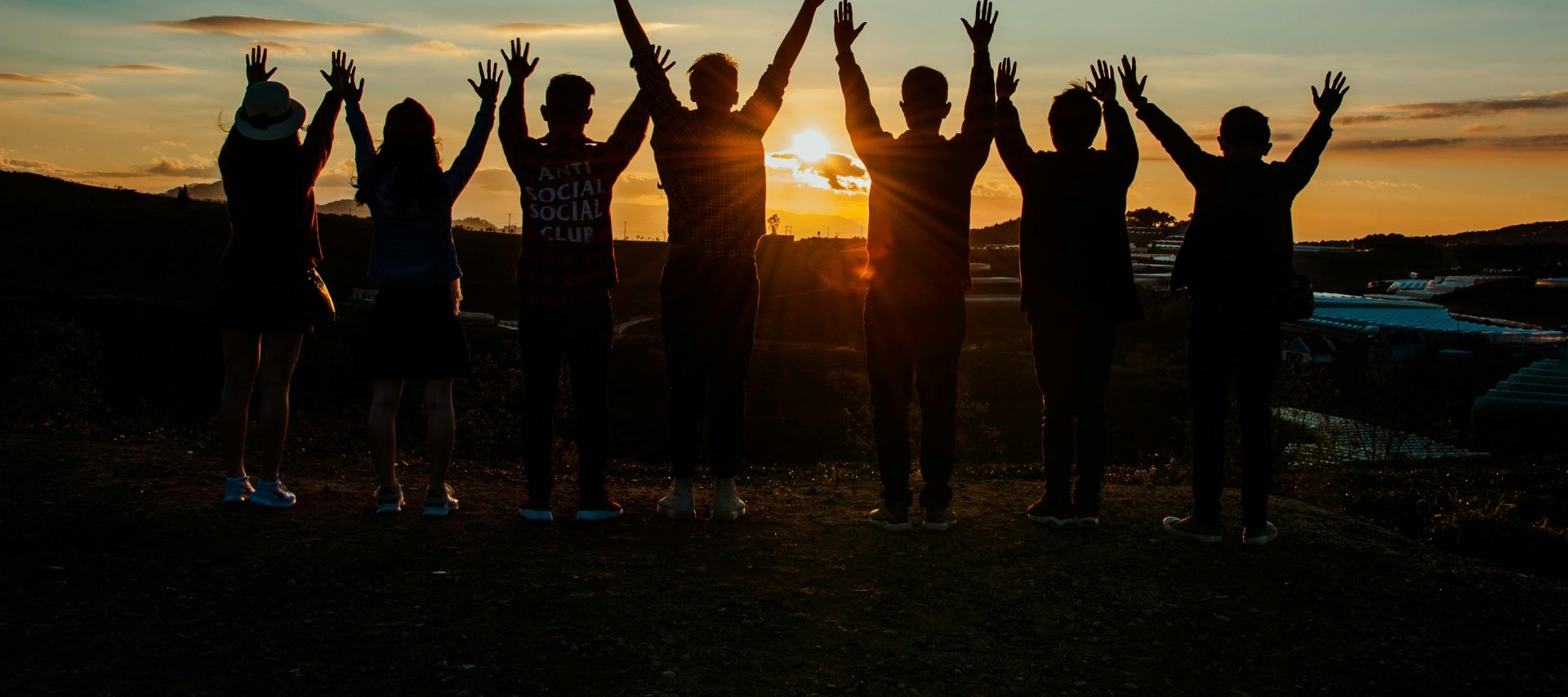 People Silhouette during Sunset